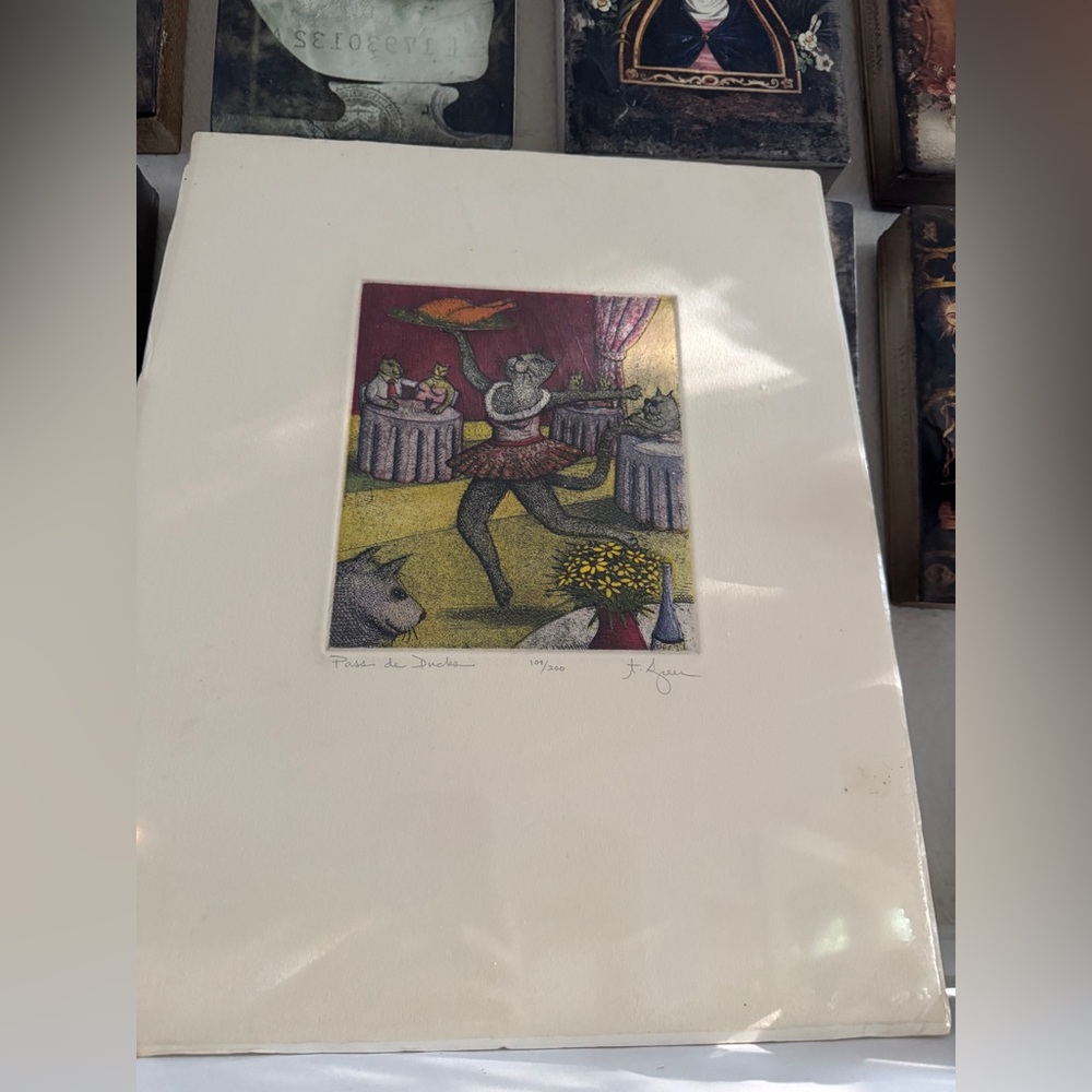 Pass de Duck by T.P. Speer - Limited Edition Cat Art Print 109/200 - Picture 1 of 6